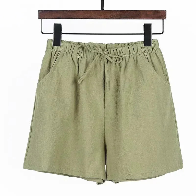 Cotton Linen Shorts Women's Sport Shorts