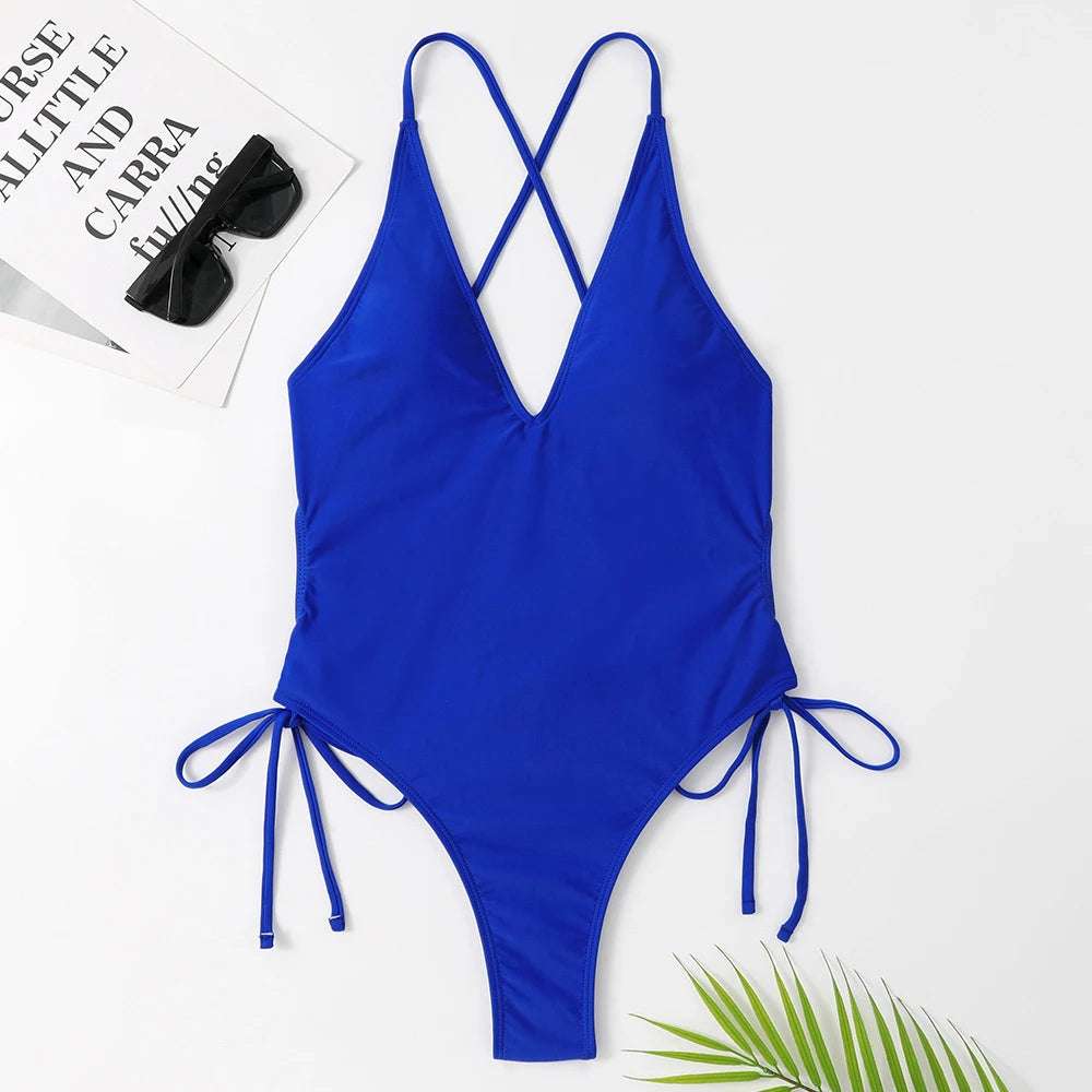 Bandage Cut Out One Piece Swimsuit