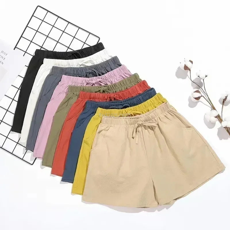 Cotton Linen Shorts Women's Sport Shorts