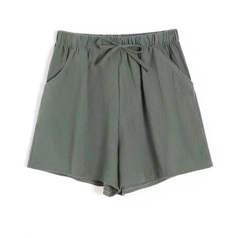 Cotton Linen Shorts Women's Sport Shorts