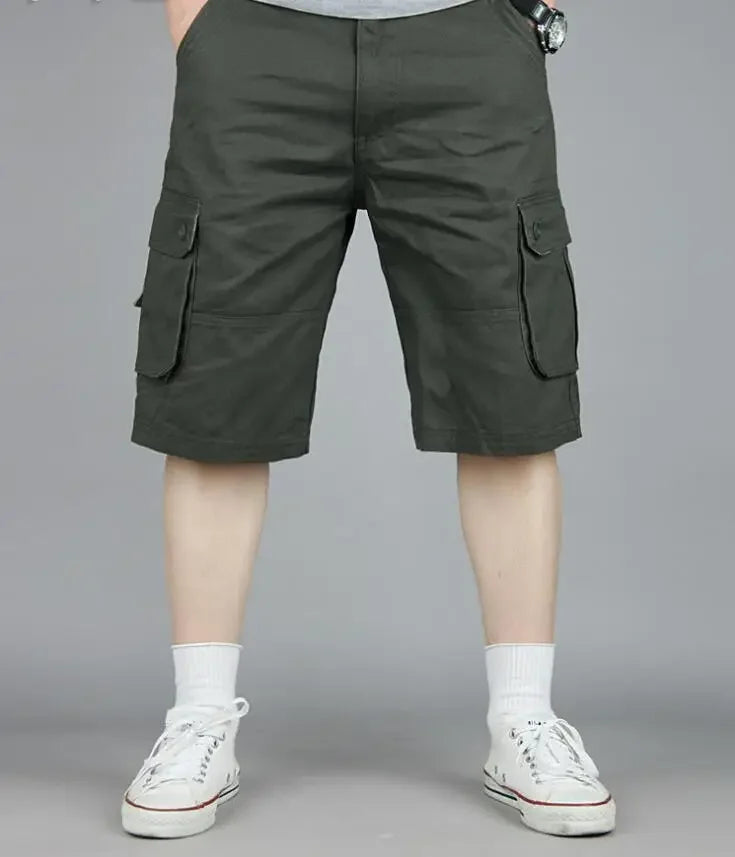 Cargo Shorts Herr Sommar Casual Mulit-Pocket Shorts