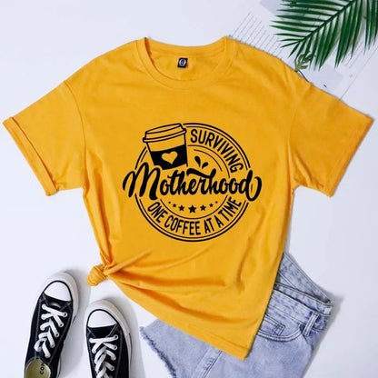 Surviving Motherhood One Coffee at a Time T Shirt