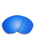 Blå spegelglaslinser för Wolt Aviator solglasögon med rundad aviatorform och klickmekanism.