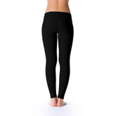 Svarta leggings i figurnära passform med hög midja, mjukt stretchmaterial.